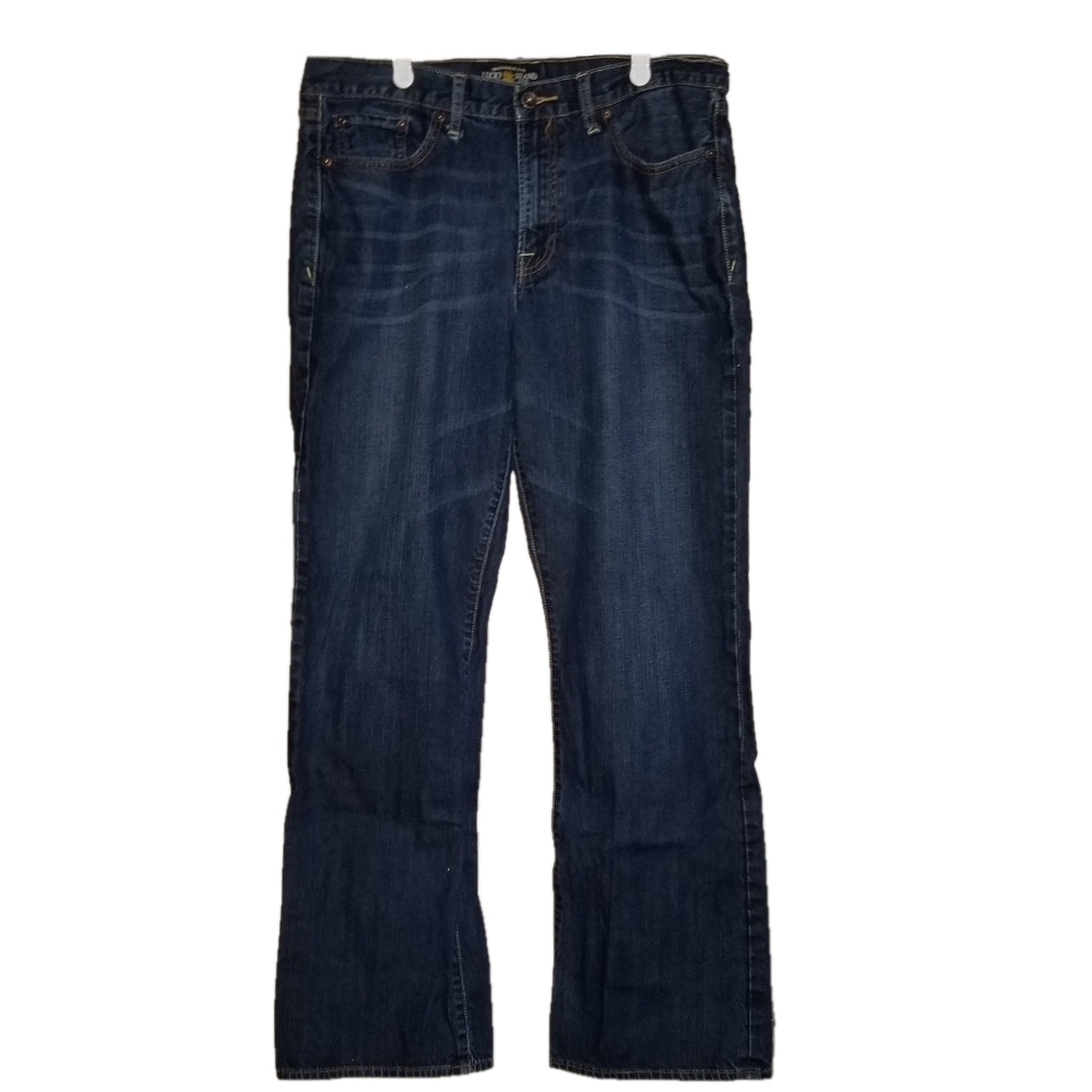 Lucky Brand 367 Vintage Boot Cut Blue Cotton Denim Jeans Label Reads Size 36x34